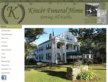 Tablet Screenshot of kincerfuneralhome.com